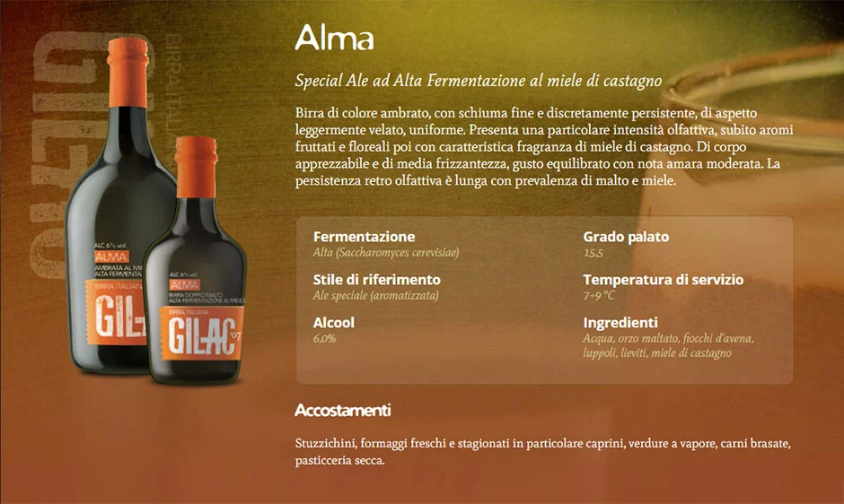 Birra GILAC distribuita da Cicogna acque minerali